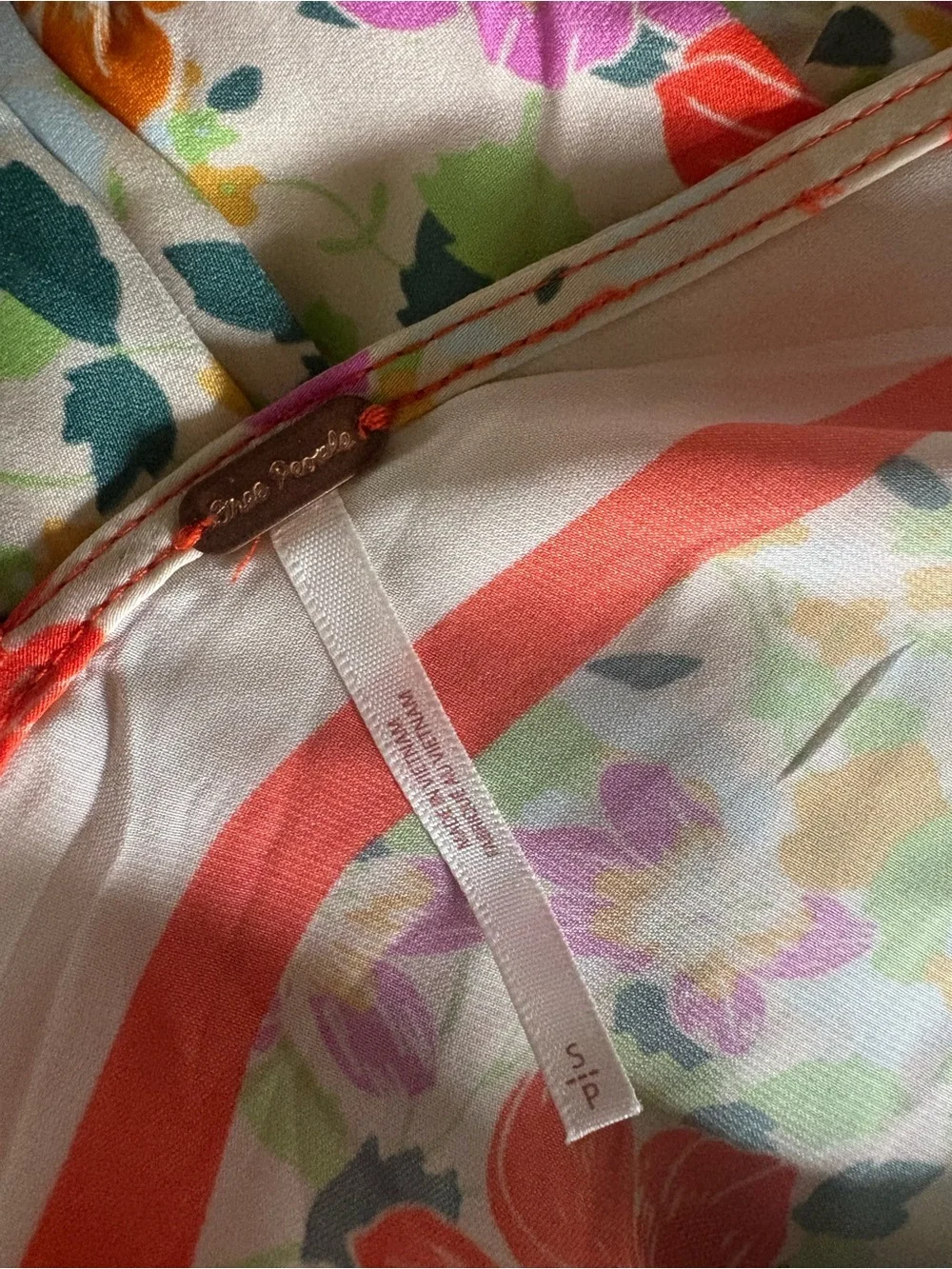 NWT Free People Tied to You Tie Shoulder Blouson Floral Tank Fiesta Combo Small